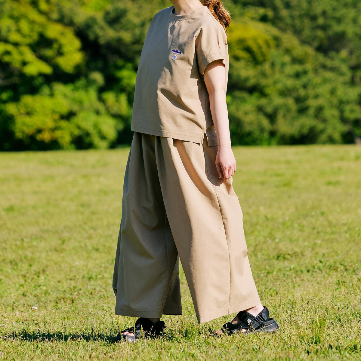 [販路限定][コラボ]SHAKA×THOUSAND MILE フレンチスリーブシャツ＆ワイドパンツ セットアップ [レディース][2025 春夏] SK-SG008TM