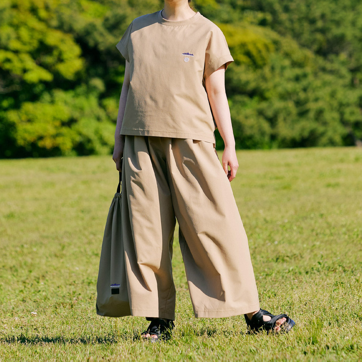 [販路限定][コラボ]SHAKA×THOUSAND MILE フレンチスリーブシャツ＆ワイドパンツ セットアップ [レディース][2025 春夏] SK-SG008TM