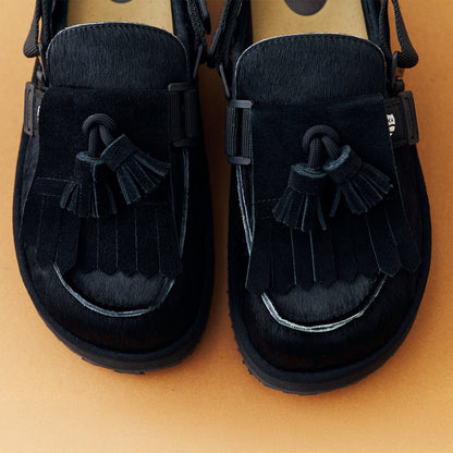 【予約/9月下旬入荷予定】 SHAKA キルトタッセル付きミュールサンダルMOC MULE TASSEL COWHAIR [メンズ/レディース][2026 秋冬] SK-339 - SHAKA(シャカ)公式オンラインストア