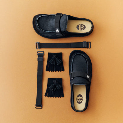【予約/9月下旬入荷予定】 SHAKA キルトタッセル付きミュールサンダルMOC MULE TASSEL COWHAIR [メンズ/レディース][2026 秋冬] SK-339 - SHAKA(シャカ)公式オンラインストア