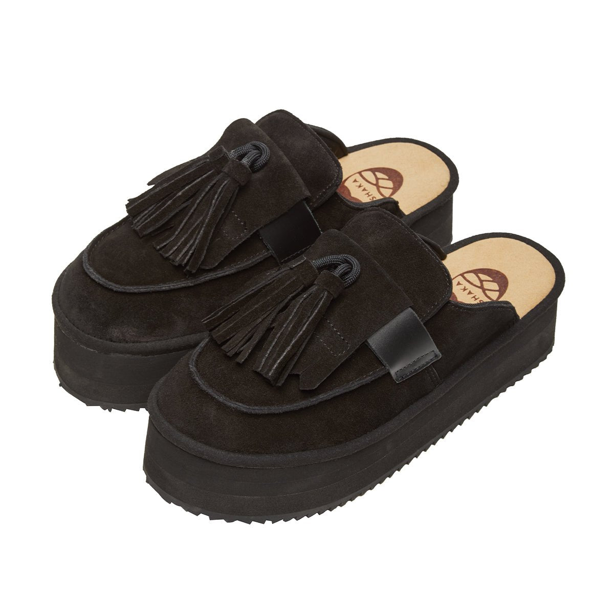 SHAKA キルトタッセル付き厚底ミュールサンダルTASSEL LOAFER MULE