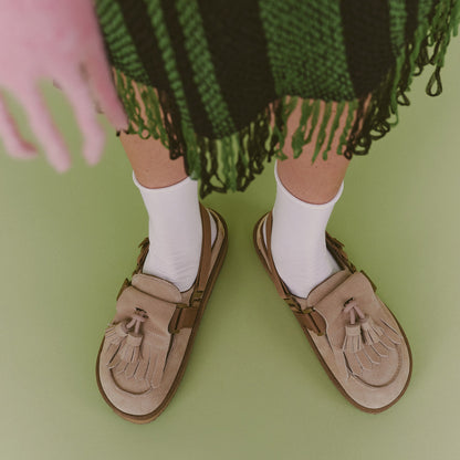 SHAKA キルトタッセル付きミュールサンダルMOC MULE TASSEL SUEDE [メンズ/レディース][2025 秋冬] SK-296