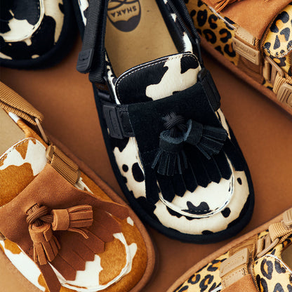 SHAKA キルトタッセル付きミュールサンダルMOC MULE TASSEL COWHAIR [メンズ/レディース][2026 秋冬] SK-339