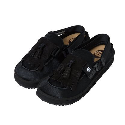 【予約/9月下旬入荷予定】 SHAKA キルトタッセル付きミュールサンダルMOC MULE TASSEL COWHAIR [メンズ/レディース][2026 秋冬] SK-339