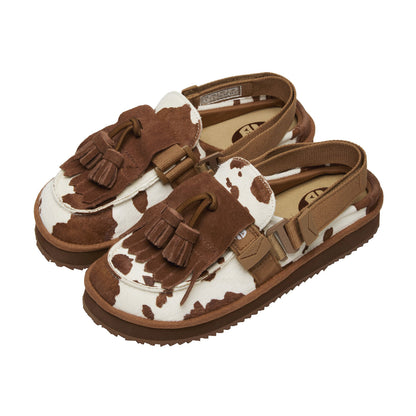 【予約/9月下旬入荷予定】 SHAKA キルトタッセル付きミュールサンダルMOC MULE TASSEL COWHAIR [メンズ/レディース][2026 秋冬] SK-339