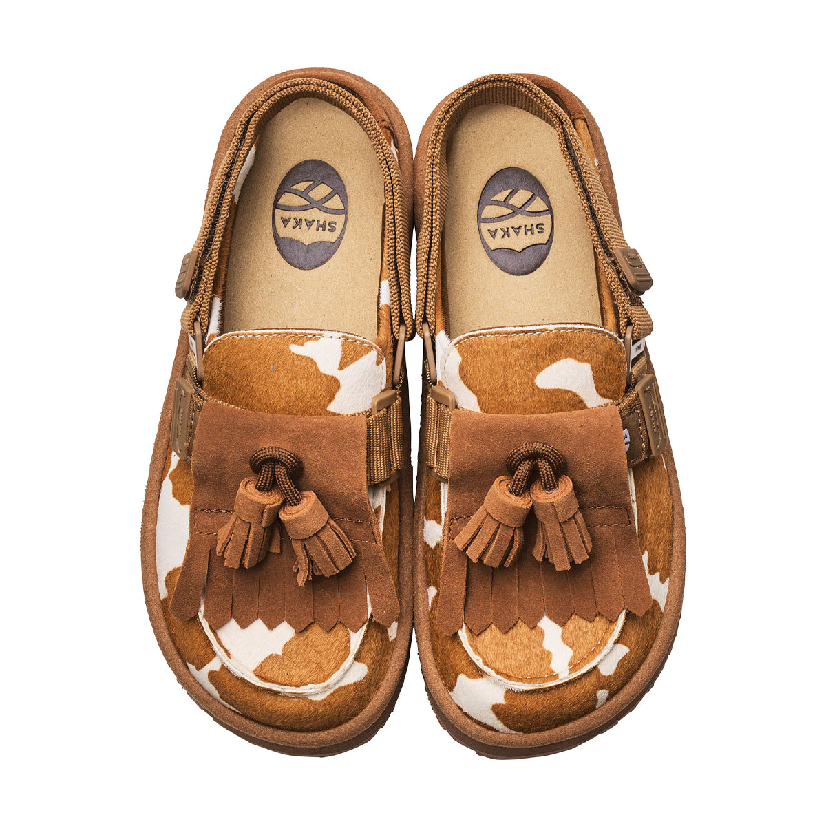 SHAKA キルトタッセル付きミュールサンダルMOC MULE TASSEL COWHAIR [メンズ/レディース][2026 秋冬] SK-339