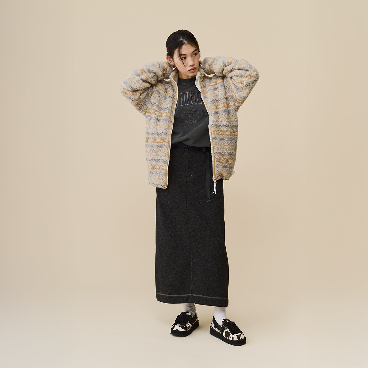 【予約/9月下旬入荷予定】 SHAKA キルトタッセル付きミュールサンダルMOC MULE TASSEL COWHAIR [メンズ/レディース][2026 秋冬] SK-339