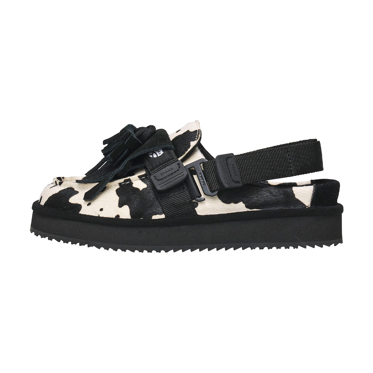 SHAKA キルトタッセル付きミュールサンダルMOC MULE TASSEL COWHAIR [メンズ/レディース][2026 秋冬] SK-339