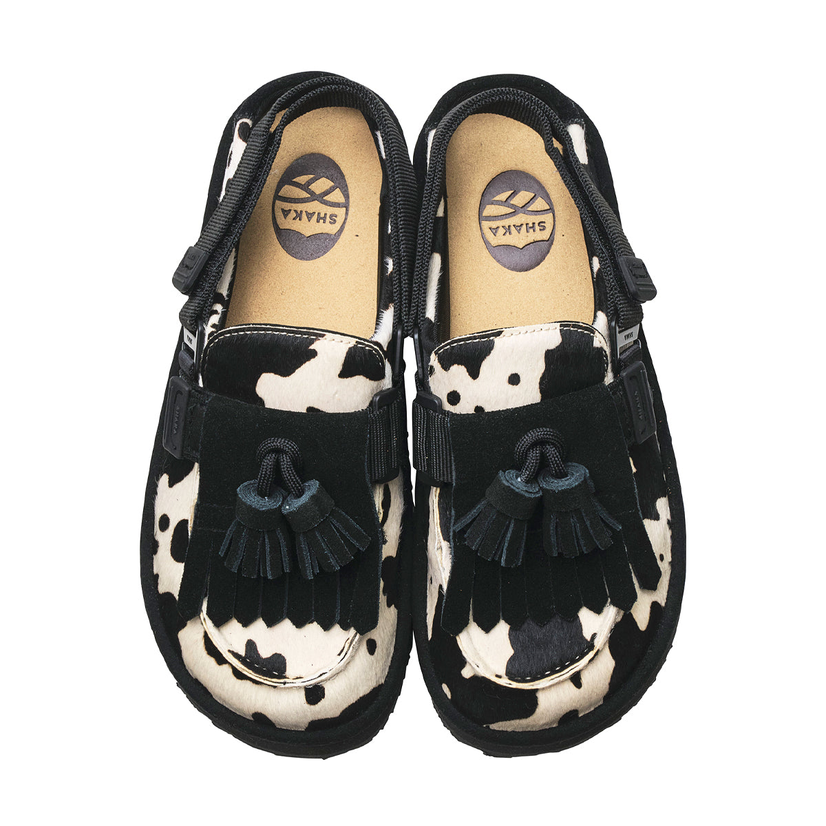 SHAKA キルトタッセル付きミュールサンダルMOC MULE TASSEL COWHAIR [メンズ/レディース][2026 秋冬] SK-339