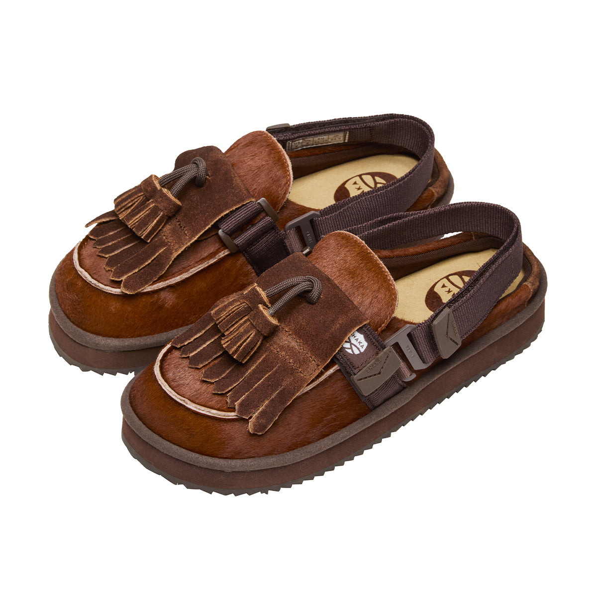 【予約/9月下旬入荷予定】 SHAKA キルトタッセル付きミュールサンダルMOC MULE TASSEL COWHAIR [メンズ/レディース][2026 秋冬] SK-339