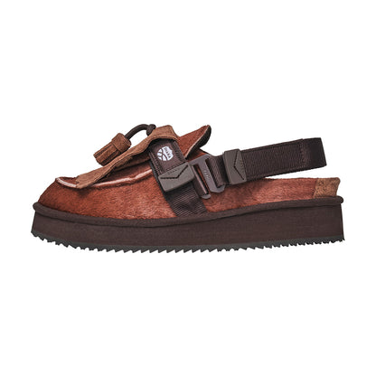【予約/9月下旬入荷予定】 SHAKA キルトタッセル付きミュールサンダルMOC MULE TASSEL COWHAIR [メンズ/レディース][2026 秋冬] SK-339