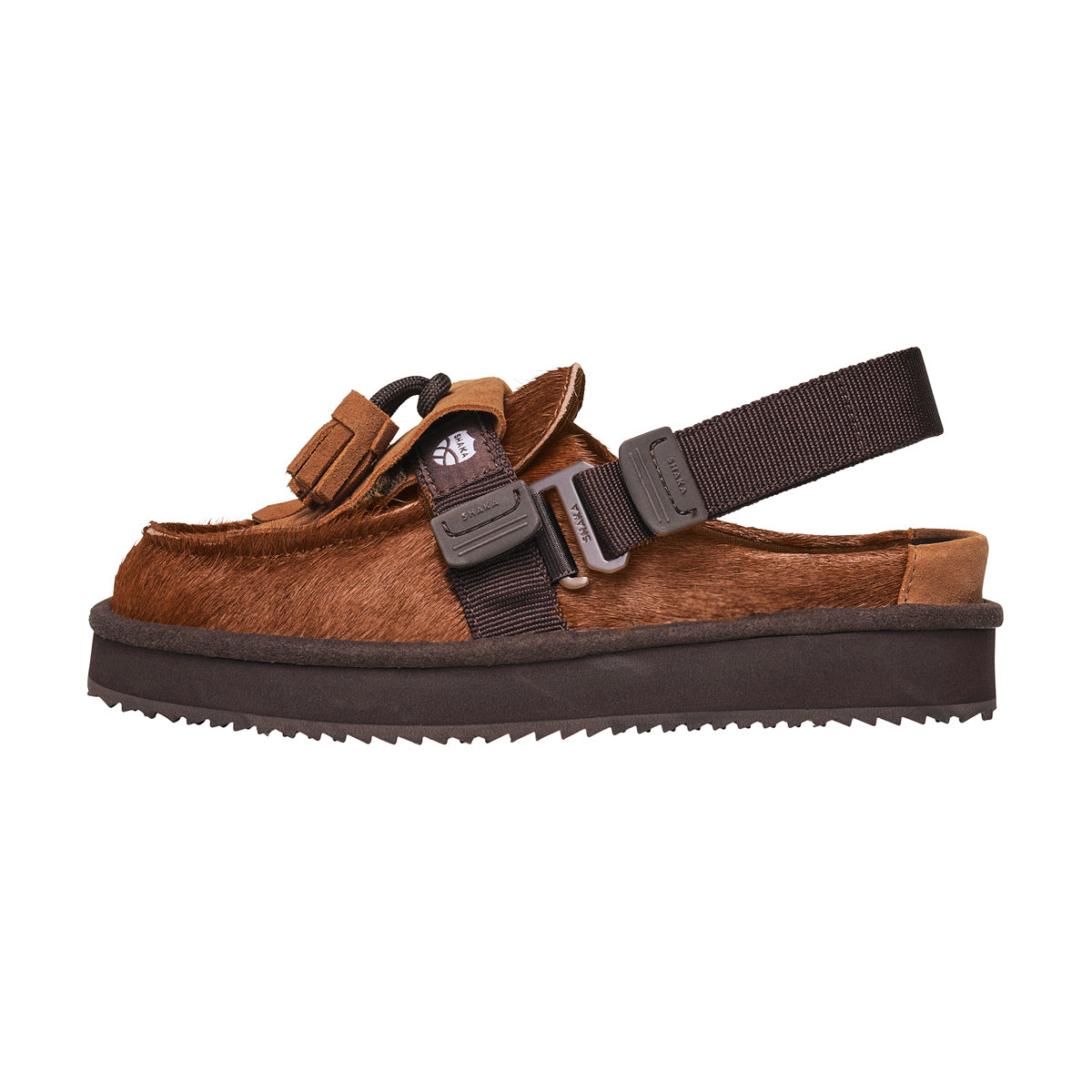 SHAKA キルトタッセル付きミュールサンダルMOC MULE TASSEL COWHAIR [メンズ/レディース][2026 秋冬] SK-339