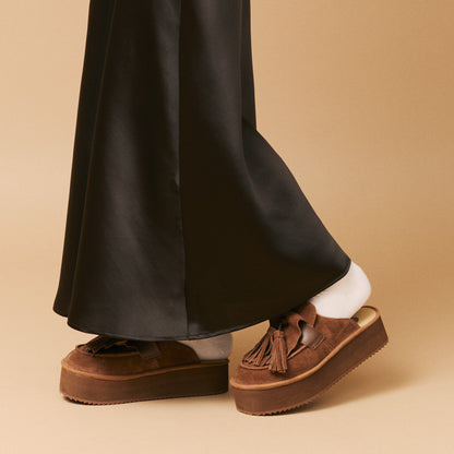 SHAKA キルトタッセル付き厚底ミュールサンダルTASSEL LOAFER MULE PLATFORM [レディース][2025 秋冬] SK-340
