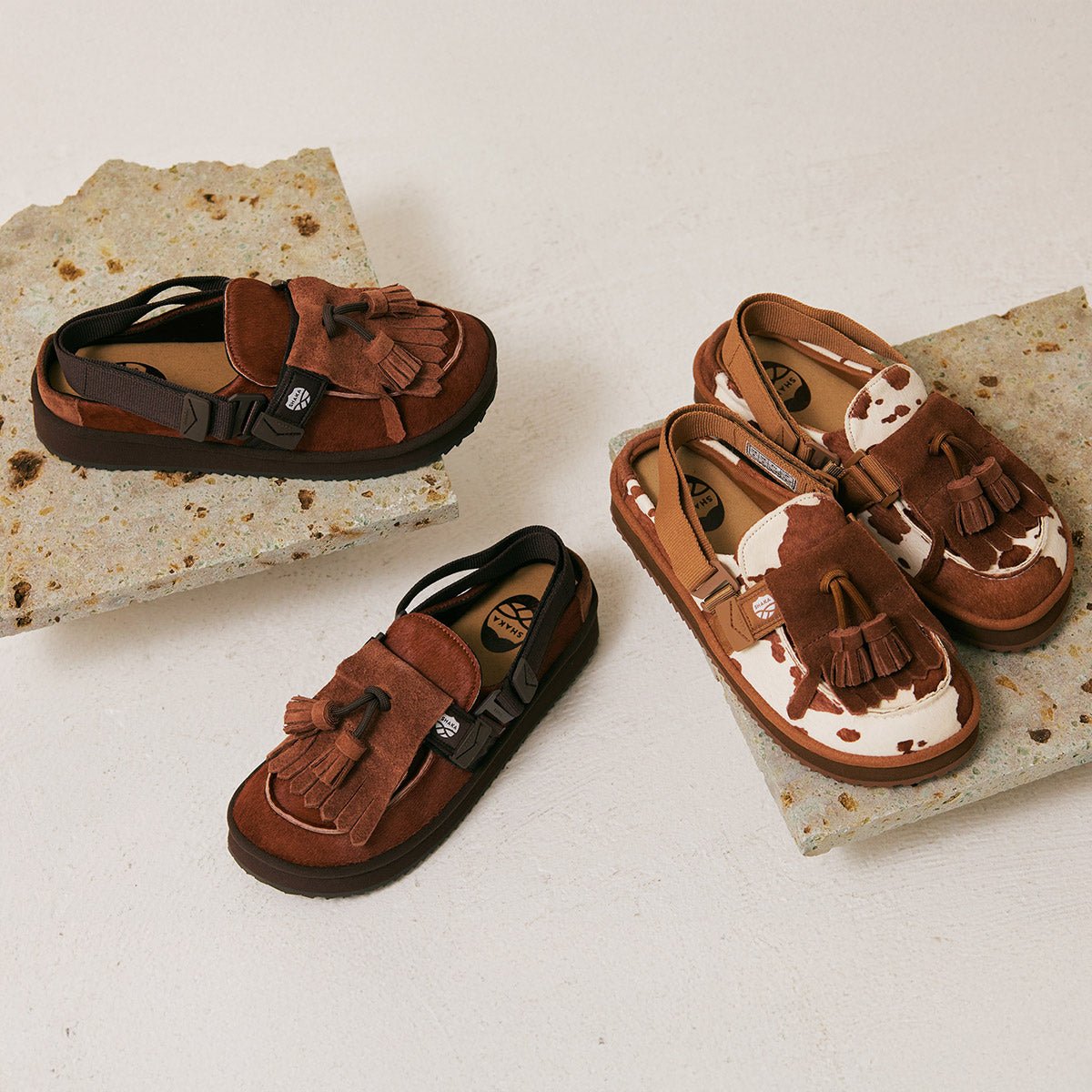 SHAKA キルトタッセル付きミュールサンダルMOC MULE TASSEL