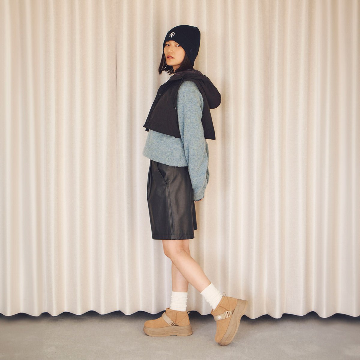 SHAKA 厚底ショートムートンブーツSHORT MOUTON BOOTIE CHUNKY [レディース][2025 秋冬] SK - 299 - SHAKA(シャカ)公式オンラインストア