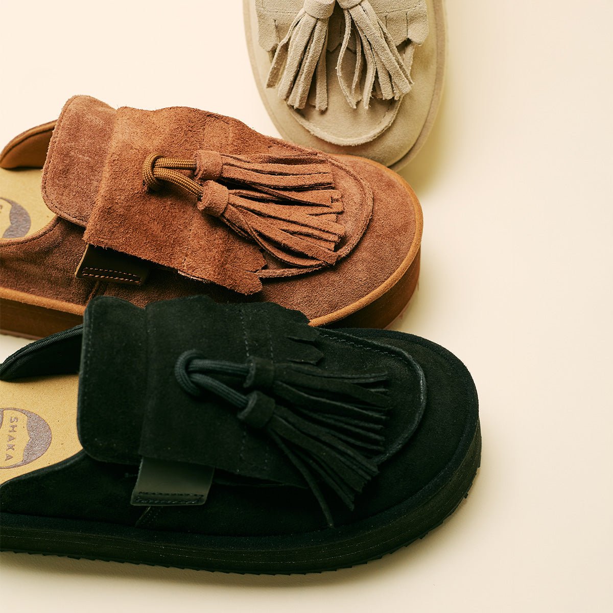 SHAKA キルトタッセル付き厚底ミュールサンダルTASSEL LOAFER MULE PLATFORM [レディース][2025 秋冬] SK - 340 - SHAKA(シャカ)公式オンラインストア