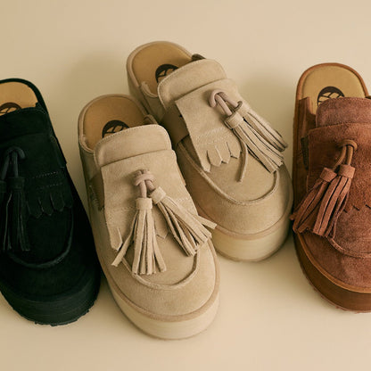 SHAKA キルトタッセル付き厚底ミュールサンダルTASSEL LOAFER MULE PLATFORM [レディース][2025 秋冬] SK - 340 - SHAKA(シャカ)公式オンラインストア